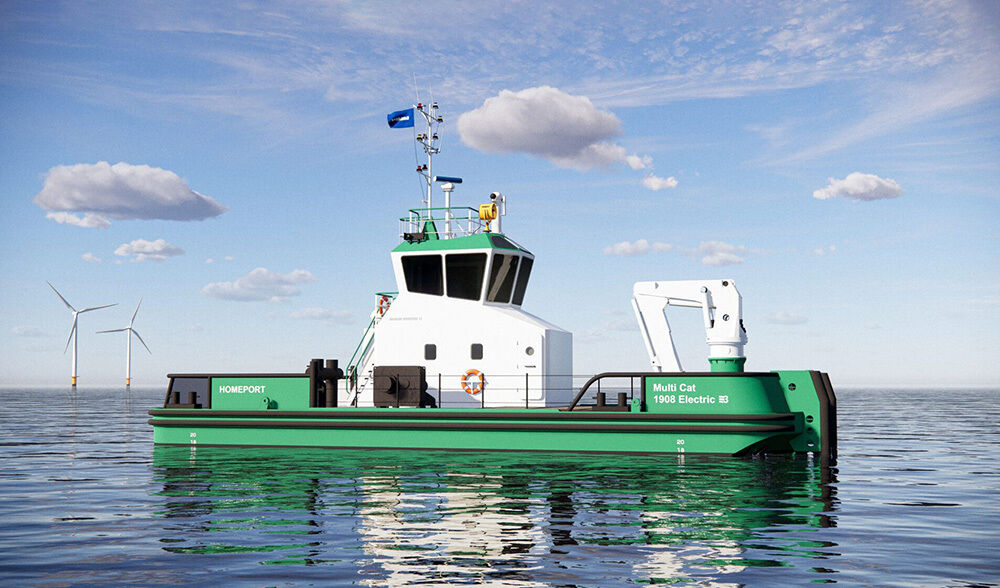 Damen เลือกแบตเตอรี่ EST-Floattech สำหรับเรือไฟฟ้า Multi Cat